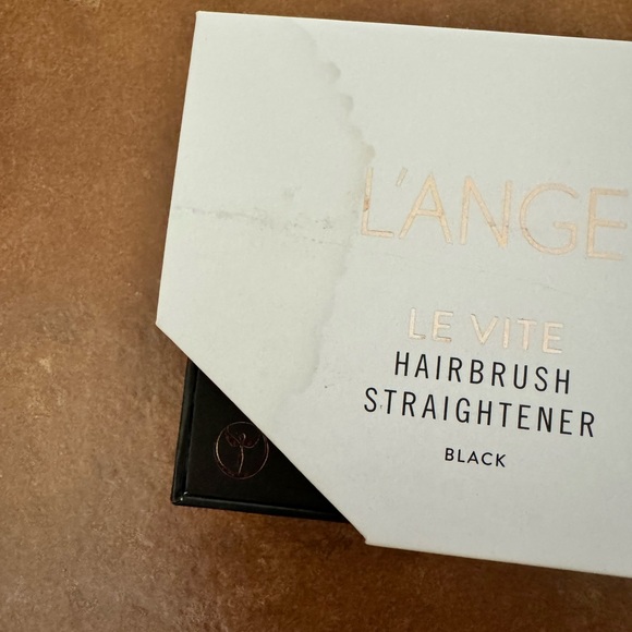 L’ange Le Vite Hairbrush Thermal Straightener Brush Black Negative Ion hair tool - Picture 3 of 3